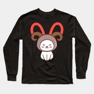 Aries Zodiac Cat Long Sleeve T-Shirt